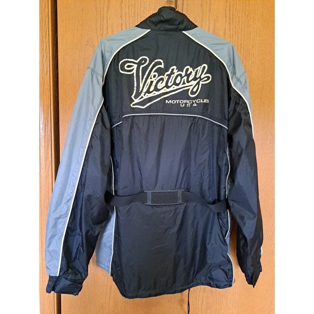 Vintage Victory Motorcycles Polaris Weather Foldable Rain Men's Jacket Zip XXL